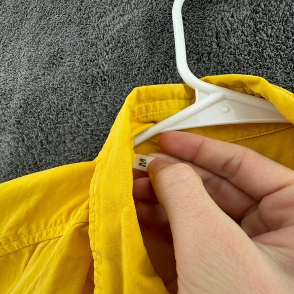 Think Pink Yellow Long Sleeve Button Up Shirt Medium Cotton W/ Logo Yosemite CA - Picture 9 of 14